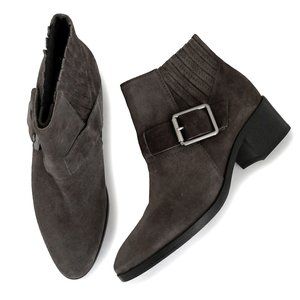 Charcoal genuine suede bootie